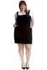 Immagine di JEANS DUNGAREE BLACK DRESS STRETCH WITH BUTTONS